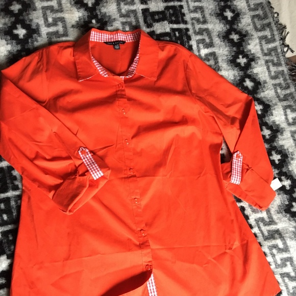 Zac & Rachel fun satsuma colour Size XL collared shirt - new! - Picture 1 of 4